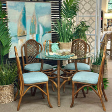 Load image into Gallery viewer, 5PC Rattan/Glass Dining Set

