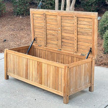 Load image into Gallery viewer, Teak Outdoor Storage Chest
