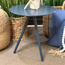 Load image into Gallery viewer, Blue Round Side Table
