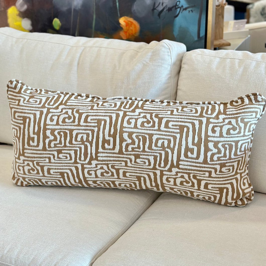 Taupe/Ivory Geometric Lumbar