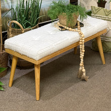 Load image into Gallery viewer, Ivory Wooden Bench
