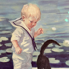 Load image into Gallery viewer, Boy W/Kitten Art
