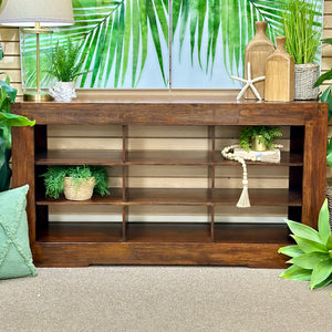 Wood Multi Shelf Console