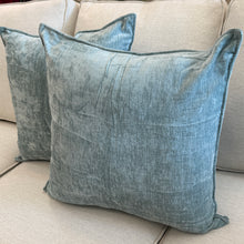 Load image into Gallery viewer, Aqua Velvet Pillow
