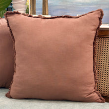 Load image into Gallery viewer, Dk Brown Fringe Pillow
