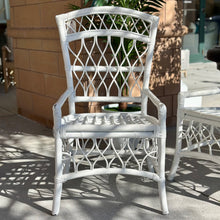 Load image into Gallery viewer, Vintage Trellis Rattan Dining Chair
