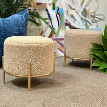 Load image into Gallery viewer, Beige Sherpa Ottoman

