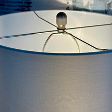 Load image into Gallery viewer, Blue Checkered Glass Lamp
