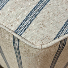 Load image into Gallery viewer, Blue Striped Ottoman
