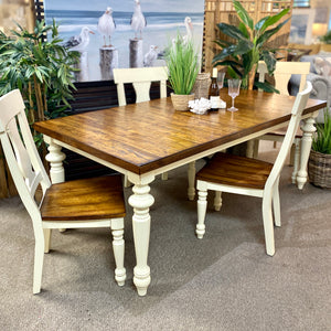 5PC Two Toned Dining Set
