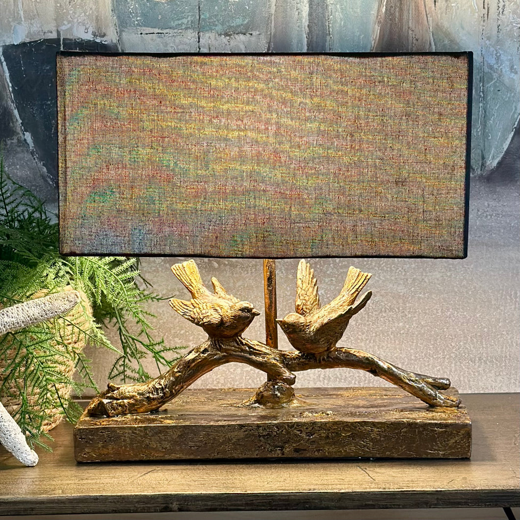 Gold Birds Lamp