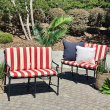 Load image into Gallery viewer, Wrought Iron Bench W/Cushion
