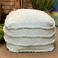 Load image into Gallery viewer, Light Blue Ruffle Pouf
