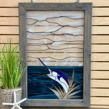 Load image into Gallery viewer, Stained Glass Marlin Wall Hanging
