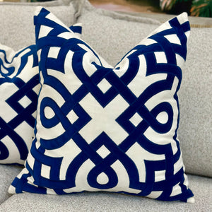 Blue/White Down Pillow
