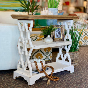 Two-Toned Lattice Console