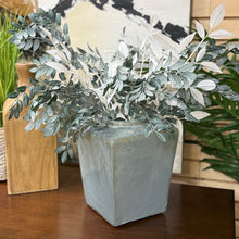Load image into Gallery viewer, Blue/Grey Vase W/Leaves
