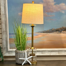 Load image into Gallery viewer, Brushed Gold Glass Lamp
