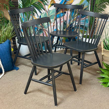 Load image into Gallery viewer, Distressed Black Wood Dining Chair
