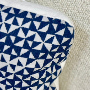 Blue Geometric Outdoor Pillow