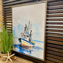 Load image into Gallery viewer, Serene Fishing Boat Art
