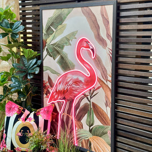 Light Up Flamingo Art