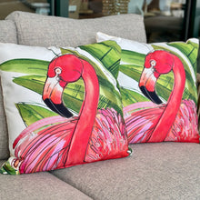 Load image into Gallery viewer, In/Outdoor Flamingo Pillow
