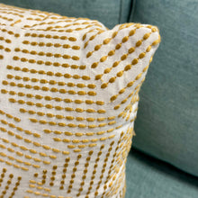 Load image into Gallery viewer, Yellow Embroidered Designer Pillow
