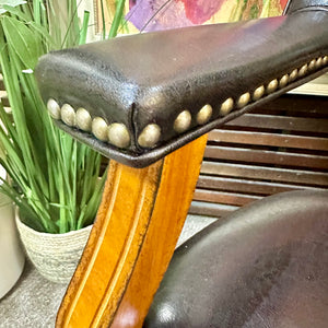 Leather & Wood Chair