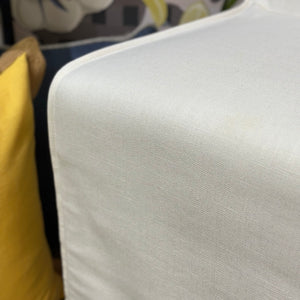 White Slipcovered Dining Chair