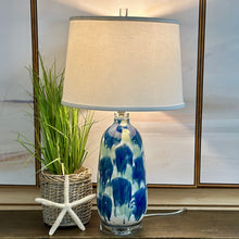 Load image into Gallery viewer, Blue/Seafoam Abstract Lamp

