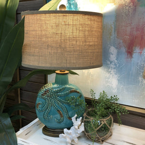 Turquoise Octopus Lamp