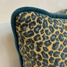 Load image into Gallery viewer, Teal Animal Print Pillow
