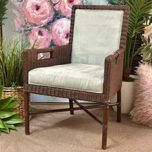 Load image into Gallery viewer, McGuire Wicker Dining Arm Chair

