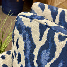 Load image into Gallery viewer, Custom Blue Animal Print Swivel Chair
