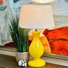 Load image into Gallery viewer, Pottery Barn Yellow Lamp
