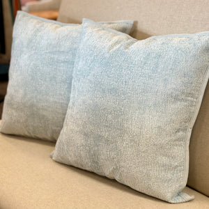 Light Blue Chenille Pillow