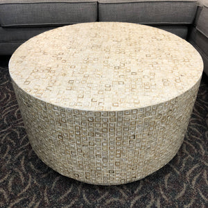 Round Capiz Shell Coffee Table