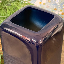 Load image into Gallery viewer, Navy Square Vase

