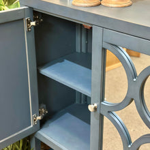 Load image into Gallery viewer, 4DR Slate Blue Mirrored Cabinet
