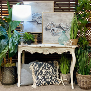 Distressed Ivory Console