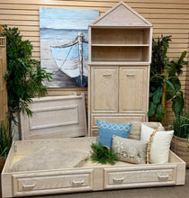 Load image into Gallery viewer, Twin Natural Wood Trundle Bed
