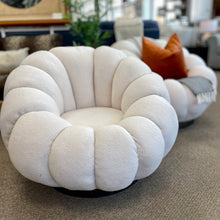 Load image into Gallery viewer, White Boucle Swivel Chair
