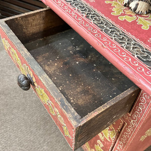 Red Moroccan Side Table