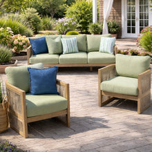 Load image into Gallery viewer, 3PC Beige/Green Outdoor Seating Set
