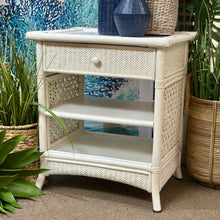 Load image into Gallery viewer, White Rattan Nightstand
