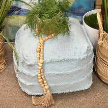 Load image into Gallery viewer, Light Blue Ruffle Pouf
