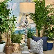 Load image into Gallery viewer, Grey Wooden Floor Lamp
