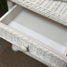Load image into Gallery viewer, White Wicker Nightstand
