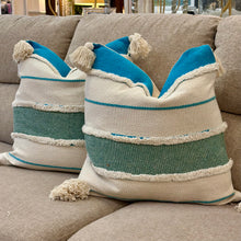 Load image into Gallery viewer, Turquoise/Teal Down Pillow
